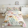 thumbnail image 2 of Sea Turtle Queen Comforter Set,Colorful Flower Turtle Bedding Set,Marine Ocean Life Nautical Quilt Bed Set Watercolor Floral Leaf Bed Comforter, 2 of 6
