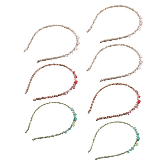 Fashion Headband 7Pcs Assorted Color for Women Crystal Headbands Wedding Ready