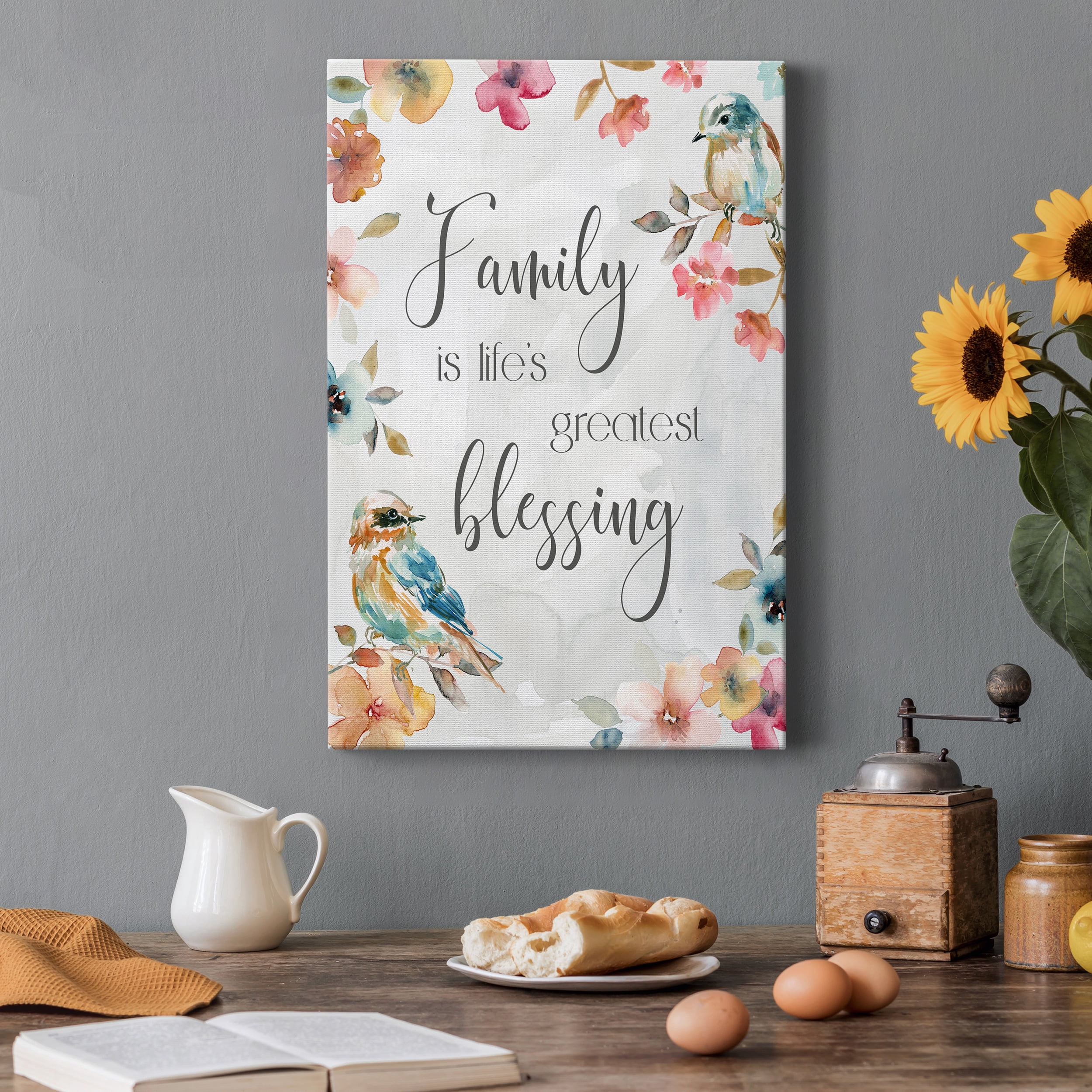 Spring Bird Blessing Premium Gallery Wrapped Canvas - Ready to Hang - 18 x 27