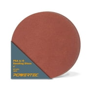 POWERTEC 10Pack 6-inch PSA 80 Grit Aluminum Oxide Adhesive Sanding Discs (110290)