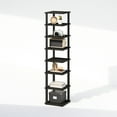 thumbnail image 5 of Furinno Turn-N-Tube 8-Tier Vertical Space Saving Free Standing Corner Shelf, Display Rack, Espresso/Black, 5 of 6
