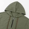 thumbnail image 5 of SEROYE Tracksuit for Men, 2 Piece Zipper Hooded Long Jogger Pants Loose Fit Casual Sportswear Daily Lounge Travel (L, Army Green), 5 of 5