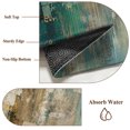 thumbnail image 3 of Teal Brown Abstract Bathroom Rug Washable 2x3 Entryway Rug Non Slip Vintage Mottled Gradient Modern Art Front Door Mat Low Pile Indoor Doormat Throw Floor Carpet for Kitchen Bedroom Entrance, 3 of 9