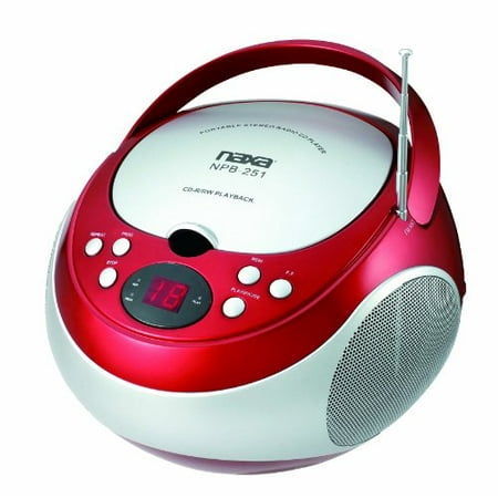 NAXA Electronics NPB-251RD Portable CD Player with AM/FM Stereo