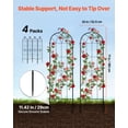 thumbnail image 2 of VEVOR Garden Trellis, 71 x 20 inch Rose Trellis, 4 Packs Garden Flower Rose Trellises with Powder-Coated Finish & Convenient Locking Design, Plant Support Trellises for Flowers, Vegetables, Roses, 2 of 9