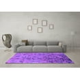 thumbnail image 3 of Ahgly Company Indoor Round Oriental Purple Industrial Area Rugs, 3' Round, 3 of 4