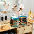 thumbnail image 6 of 2 Pack Qtip Holder Dispenser Cute Dachshund Dog Surfing on Wave Clear Plastic Storage Apothecary Jars for Cotton Swabs Balls Pads Floss, 6 of 7