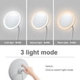 thumbnail image 2 of TUSHENGTU 6.5" Gooseneck LED Makeup Mirror, 5X Magnifying ,White Clip-on Mirror，USB Charging, 2 of 6