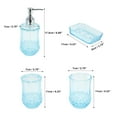 thumbnail image 2 of Unique Bargains 1 Set Durable Bathroom Accessories Set for Bathroom Vanities Transparent Blue PS, 2 of 4