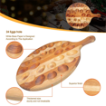 Reversible Deviled Egg Platter Charcuterie Board 24 Holes Wood Thicken