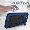 thumbnail image 4 of Compatible with iPhone 12 Pro Max Metal Case with Screen Protector Military Rugged Heavy Duty Shockproof Case with Stand Full Cover Tough case for iPhone 12 Pro Max 6.7inch (Blue), 4 of 8