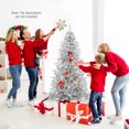 thumbnail image 4 of Gymax 6 FT Snow-flocked Artificial Christmas Tree w/51 Sphere Lights 250 LED Lights, 4 of 10