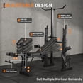 thumbnail image 4 of Gaderth Adjustable 4 in 1 Weight Bench with Leg Developer, Barbell Rack, Butterfly Arm and Preacher Curl Pad, 900 Lb Capacity Multi Function Workout Bench for Home Gym Strength Training, 4 of 6