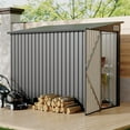 thumbnail image 2 of EDTara 4' x 8' Outdoor Lean-To Storage Shed, Heavy-Duty Lean-To Garden Storage Shed, 2 of 9