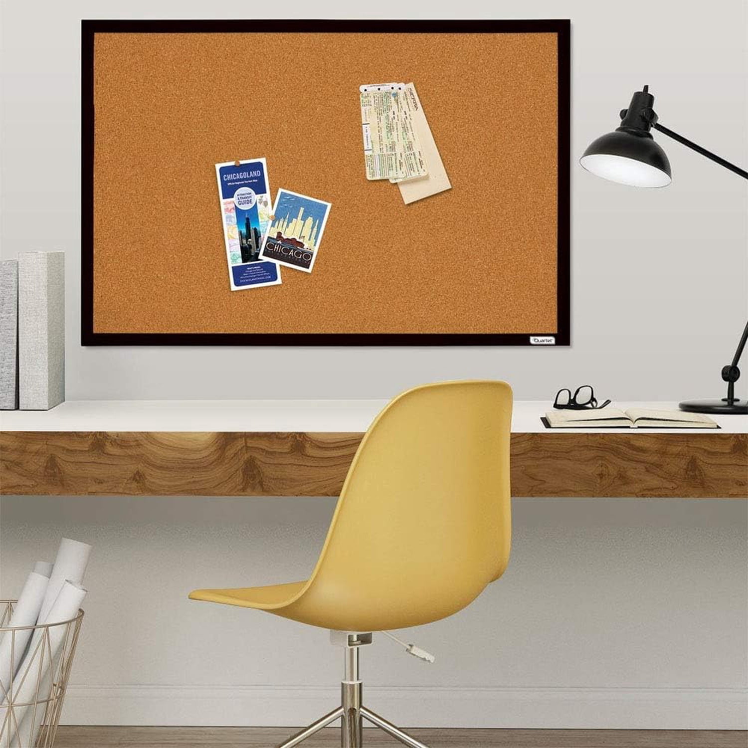 Cork Bulletin Board, Framed Corkboard, 2' x 3', Black Frame, Message Board, Vision Board