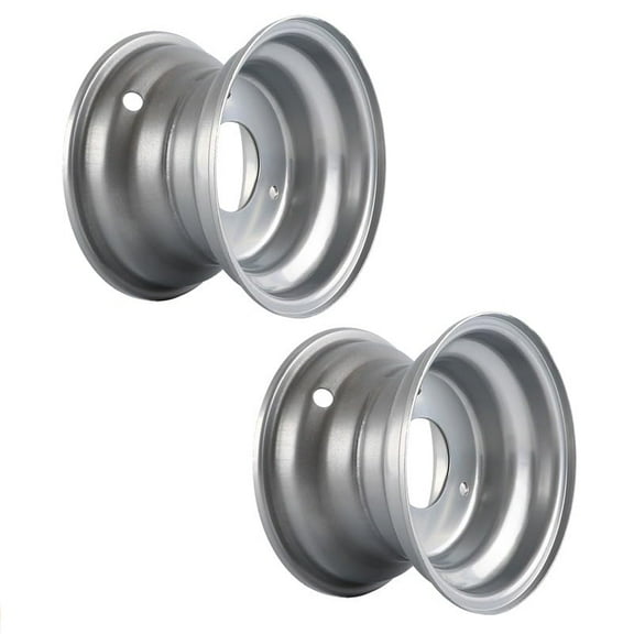 2 Pack 6" Wheel Rim 3 Stud ATV Wheel Rim Fits for Most of 110cc 125cc Go-Kart, ATV, Quad, Lawn Mower 145/70-6 Tire (Silver)