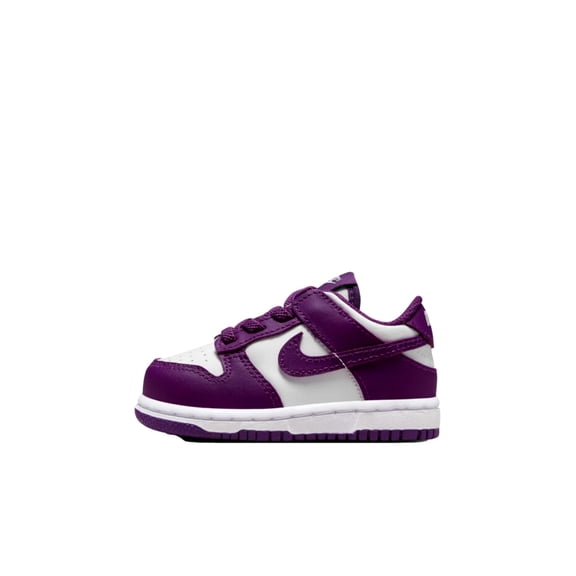 Toddler's Nike Dunk Low White/Viotech-White (FB9107 110) - 6