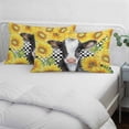 thumbnail image 4 of Cow Sunflowers Throw Pillow Covers, Farmhouse Country Animals Floral Black Plaid Soft Breathable Pillow Cases with Invisible Zipper, Standard Pillowcases for Couch Bed Sofa Chair 20x26 Inches, 4 of 9
