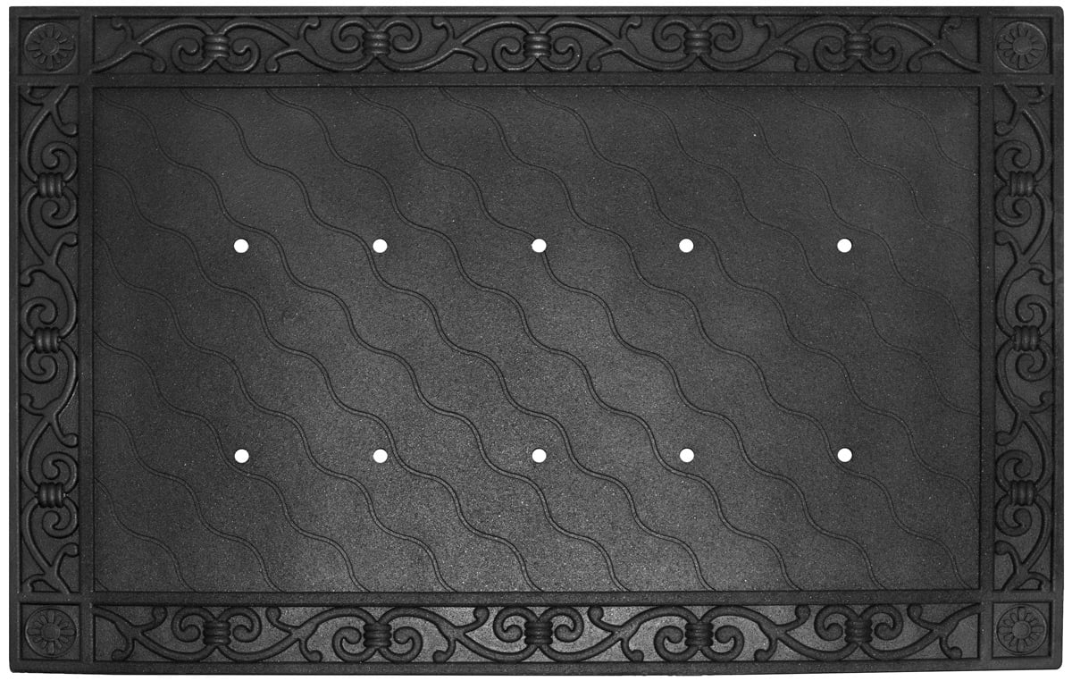 Briarwood Lane Outdoor Rubber Doormat Tray for 18 x 30 Doormats Floral