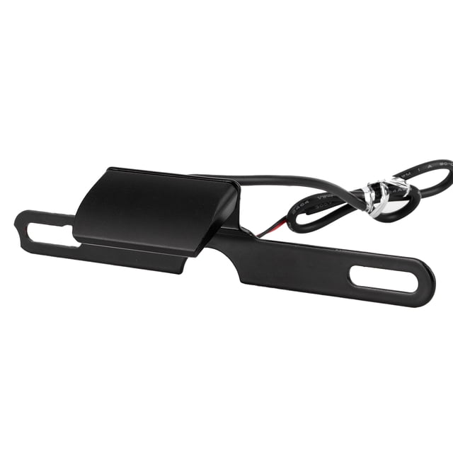 Universal Motorcycle License Plate Light CNC Aluminium Rear Tag Lamp 6 LED Tail Mount LightingBlack