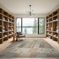 thumbnail image 2 of ODIKA 9'x12' Beige Geometric Patchwork Architectural Washable Area Rug Intricate With Modern Abstract Design Low Pile, Flatwoven, for Great Room, Indoor Concept, Large Living, 2 of 7