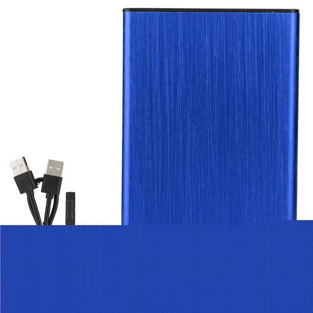 Caja De Caja De Disco Duro Móvil Externo Portátil Usb2.0 De 2,5 Pulgadas Aleación De Aluminio Cepillado Ajuste Para 2Tb Hdd Ssd (Azul) matsuzay EL008938-00