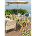thumbnail image 5 of Outdoor Tablecloths with Umbrella Hole & Zipper, Farmhouse Daisy Rectangle Tablecloth 60x120 Inch, Spring Watercolor Yellow White Floral Waterproof Table Cloth, Patio/Pool/Picnic Table Covers, 5 of 8