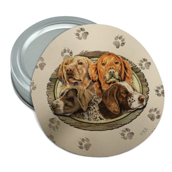 Hunting Dogs Oval Round Rubber Non-Slip Jar Gripper Lid Opener