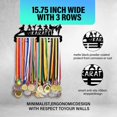 thumbnail image 3 of Karate Medal Display Rack Personalized Wall Mounted Tiered Medal Hanger Holder Medal Hanging Rack Sports Medal Ribbon Hanger for Living Room Bedroom Gym Stadium, 3 of 9