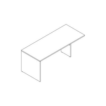 UPC: 0035255834087 | Lorell Prominence 2.0 Mahogany Laminate Peninsula Desk Mahogany U-shaped  Laminated Top – 72  Table Top Width x 30  Table Top Depth x 1  Table Top Thickness – 39  Height – Assembly Required