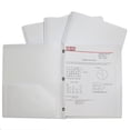 thumbnail image 2 of C-Line Two-Pocket Heavyweight Poly Portfolio Folder with Prongs, White, Pack of 25, 2 of 2