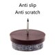 thumbnail image 4 of Deslizadores de muebles de fieltro marrón de 24 mm con clavos - Protectores de piso para patas de silla - Deslizadores de silla de fieltro con clavos Deslizadores marrones Cabeza Silla Pata de mesa Pr, 4 of 5