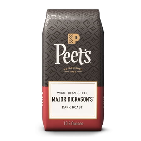 Peet's Coffee Major Dickason's Blend Premium Dark Roast Whole Coffee Beans, Arabica, 10.5 oz