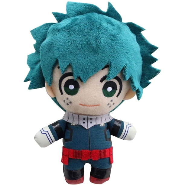Mha Deku Plushie Todoroki Plushie Bakugou Plushies Muñeco de peluche de 15 cm (verde, talla única)