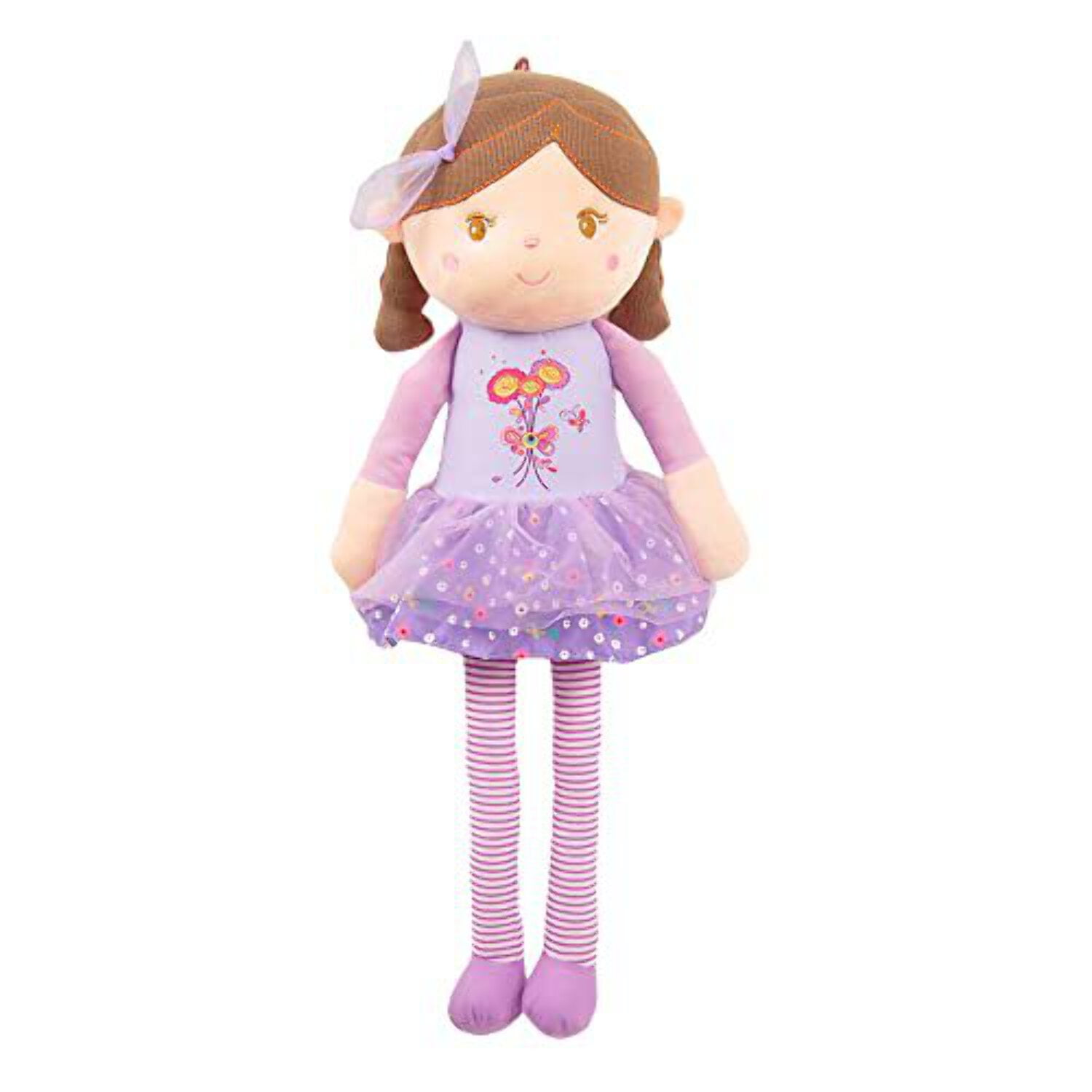 Purple Olivia Doll 20" Stuffed Rag Doll, Muneca de Trapo, Adorable Soft Toy, Birthday Gift, Great for Home Nursery Decoration