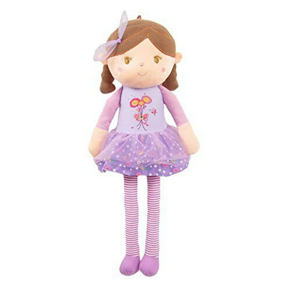 Purple Olivia Doll 20" Stuffed Rag Doll, Muneca de Trapo, Adorable Soft Toy, Birthday Gift, Great for Home Nursery Decoration