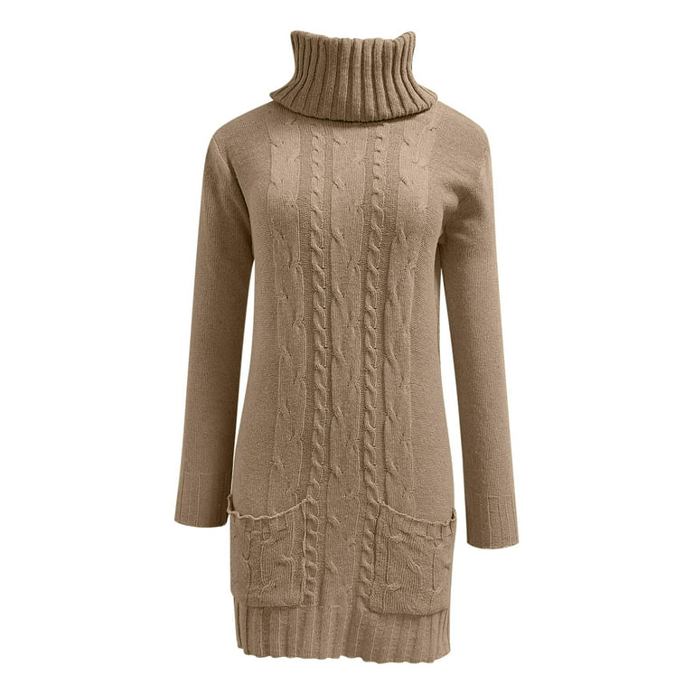 Hfyihgf Womens Turtleneck Sweaters Long Sleeve Elasticity Chunky
