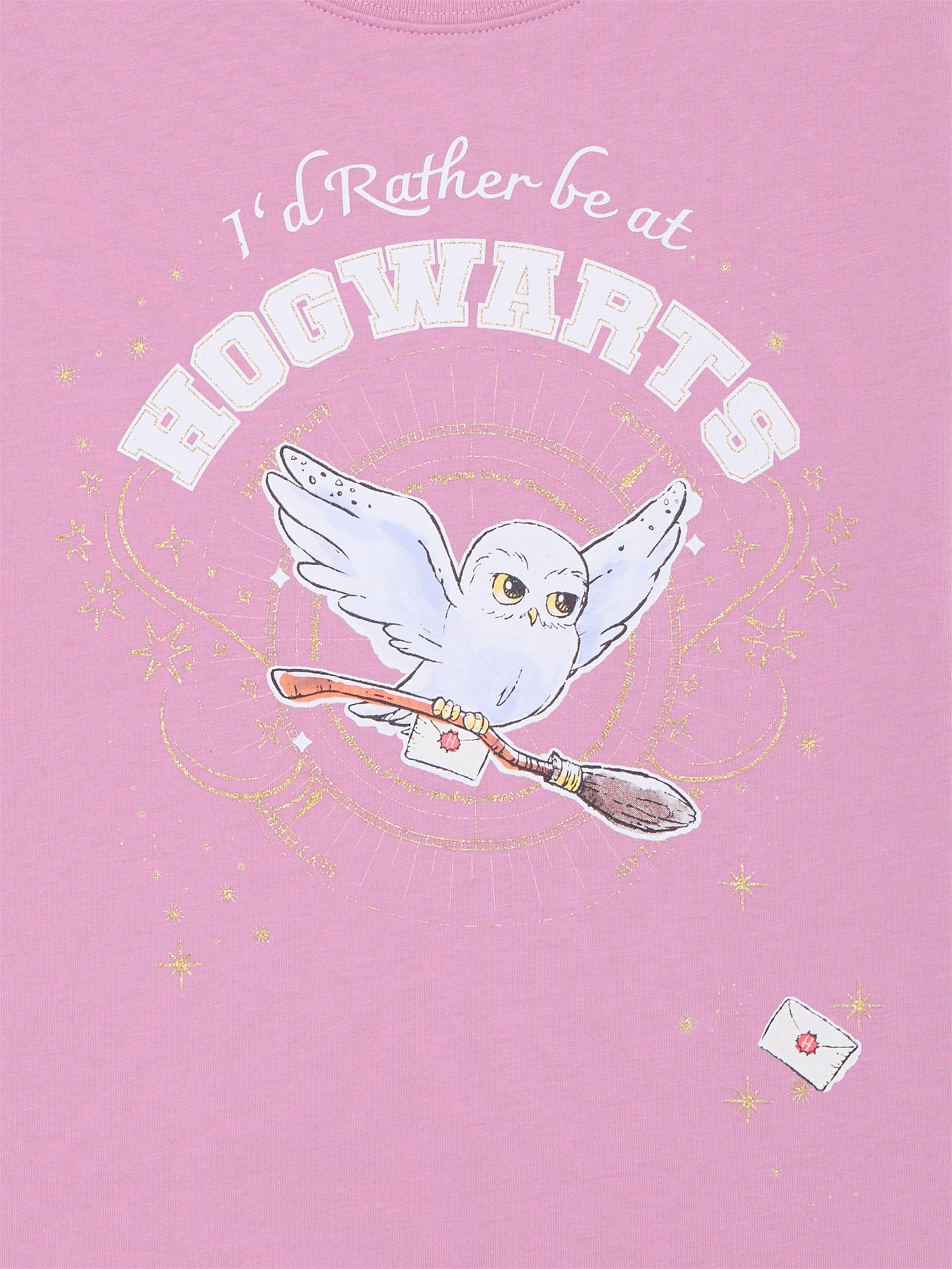 Harry Potter Hedwig Girls Short Sleeve Graphic T-Shirt, Sizes 4-16