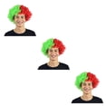 thumbnail image 1 of Soidarity Peluca de payaso pelo rizado Navidad pelos sintéticos multiusos amplia aplicación multicolor Headwearing disfraz divertido Type1 NO1, 1 of 6