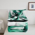 thumbnail image 5 of Homewish Aesthetic Ombre Queen Comforter Set,Geometric Abstract Comforter Sets Queen,Mint Green,Black Reversible,3 Pieces,1 Comforter and 2 Pillowcases, 5 of 7