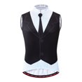 thumbnail image 4 of Camiseta de Ciclismo para Hombre Camisetas Sin Mangas Camiseta de Ciclismo Ropa para Bicicleta Absorbe La Humedad, Transpirable Y de Secado Rápido - Negro + blanco, XXL Sunnimix Chaleco de ciclismo sin mangas, 4 of 8