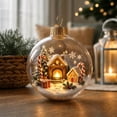 thumbnail image 4 of Qwtwty Glowing Christmas Story Ornament, Light-Up Shatterproof Clear Christmas Themed Hanging Ball Decoration with Warm LED Light, 4 of 7