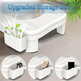 thumbnail image 2 of Toilet Stool Squat Adult, Height Adjustable Poop Stool for Bathroom with Storage Box, Portable Non-Slip Potty Step Stool, 2 of 7