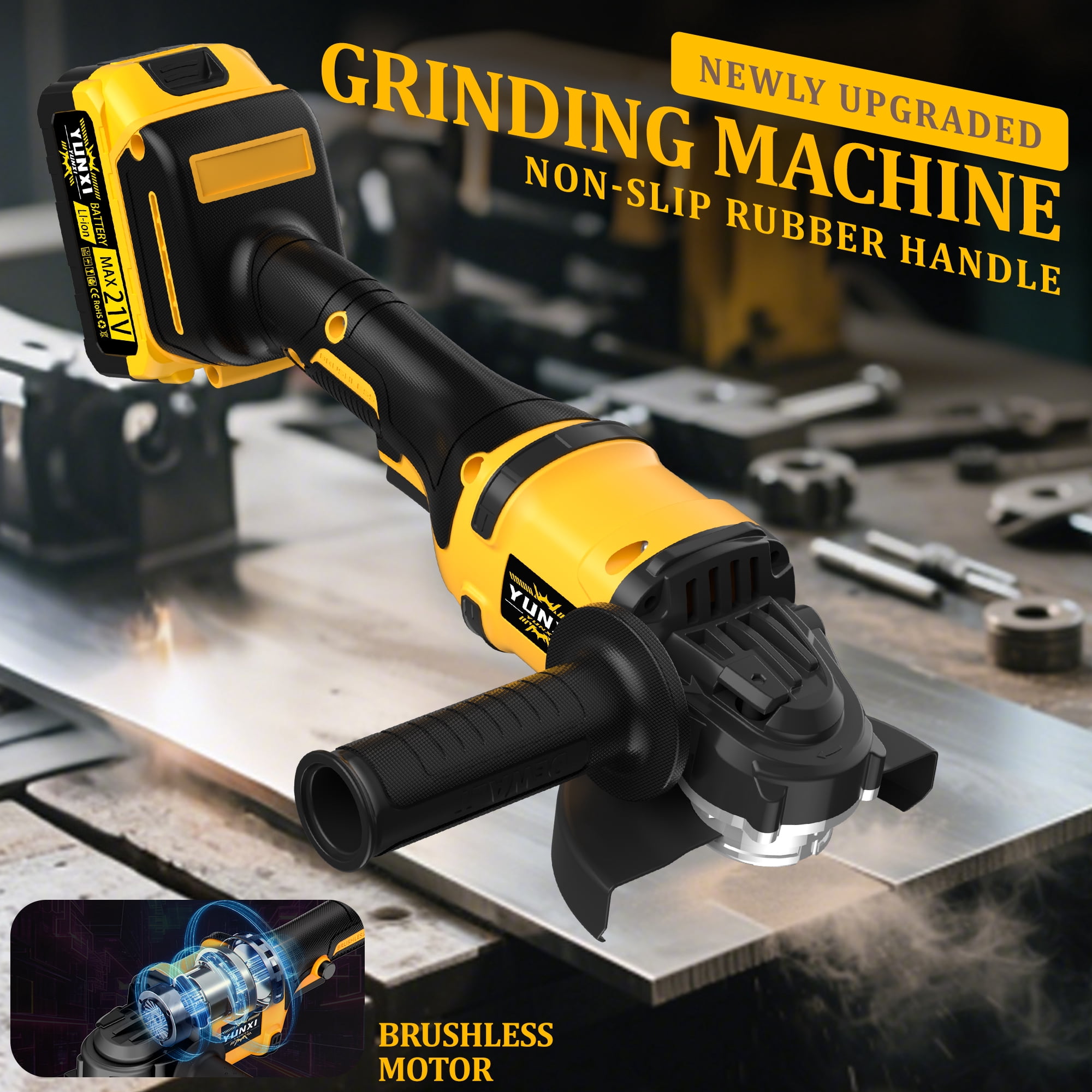 The 2026 model of the new multi-purpose angle grinder features variable speed control and smooth operation.