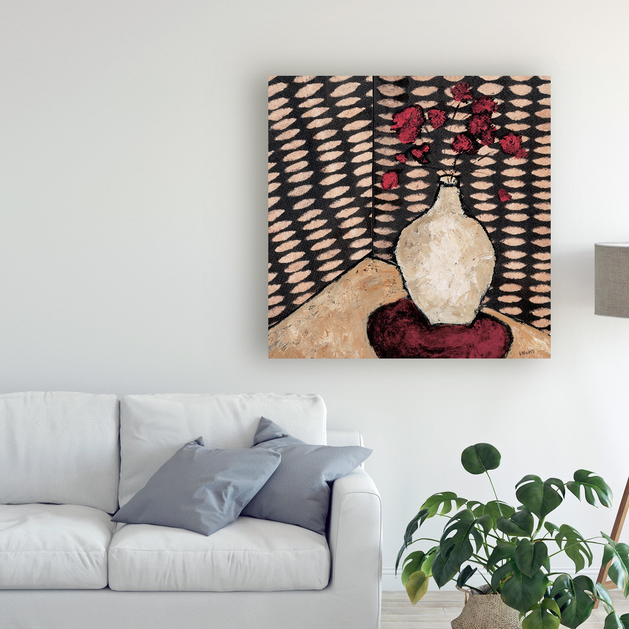 Trademark Fine Art 'Retro White Vase' Canvas Art by Judi Bagnato