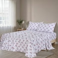 thumbnail image 2 of Flannel Sheets California King Size - 100% Cotton Brushed Cal King Bed Sheets Set - Deep Pockets 14 Inches - All Seasons Breathable & Extra Soft - Warm & Cozy, 4 Piece, Cardinal, 2 of 8