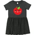 thumbnail image 3 of Inktastic Smiling Apple Girls Toddler Dress, 3 of 5
