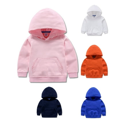 

Baby Boy Girl Solid Casual Pocket Hoodie Toddler Kids Sweatershirt Pullover 1-8T