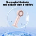 thumbnail image 4 of Linnome Outdoor Mini Handheld Fan Portable Quiet Desktop Fan for Office and Home Use 5.35x2.17in Pink, 4 of 6
