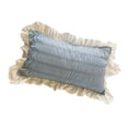 thumbnail image 3 of Pillow Cases, Pure Color Breathable Shams Covers with Ruffled Design Lovely Throw Pillow Covers for Dormitory Bedroom Hote, 3 of 8